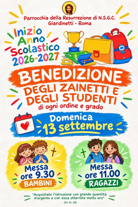 benedizione studenti 2026-2027